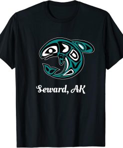 Seward Alaska Native American Tribal Orca Killer Whale T-Shirt