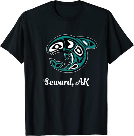 Seward Alaska Native American Tribal Orca Killer Whale T-Shirt