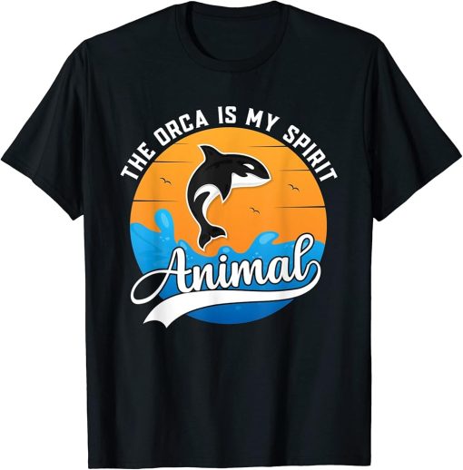 Cute Vintage The Orca Is My Spirit Animal Whale T-Shirt