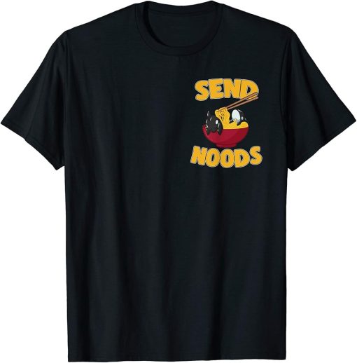 Pocket Send Noods Kawaii Orca Whale Ramen Noodles T-Shirt