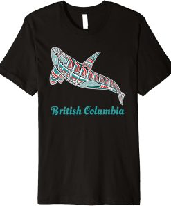 British Columbia Upward Orca Killer Whale Native Premium T-Shirt