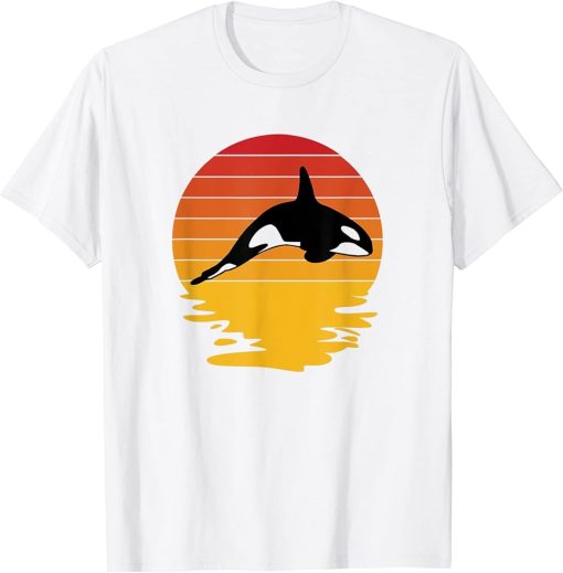 Retro Orca Killer Whale Sea Panda T-Shirt